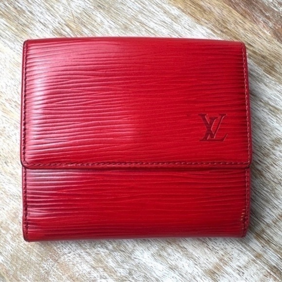 AUTHENTIC Louis Vuitton Malletier Epi Leather Elise Wallet. Red. - Picture 1 of 14